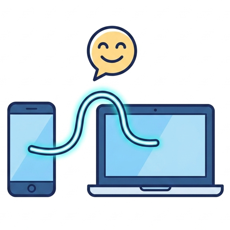 接点を整えるイラスト
